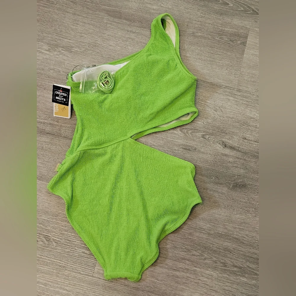 Michael Kors Lime Green Textured Fabric Size 12 - Picture 2 of 4